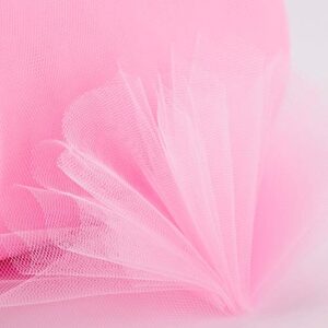 Tulle Rolls 6” by 100 Yards (300 feet) Tulle Roll Spool Fabric for DIY Tutu Skirts Wedding Baby Shower Crafts Decorations Party Supplies (Light Pink)