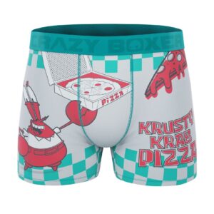 crazyboxer spongebob krusty krab pizza men's boxer briefs