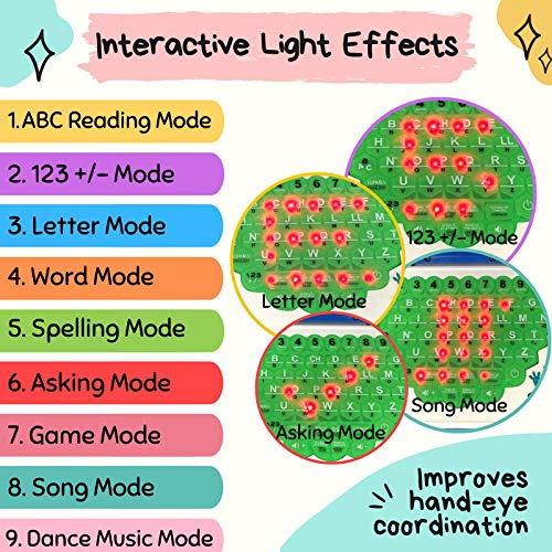 ZeenKind Bilingual Spanish English Learning Small Laptop Toy for Kids, Toddlers, Boys and Girls | Computer for Aphabet ABC, Numbers, Words, Spelling, Maths, Music