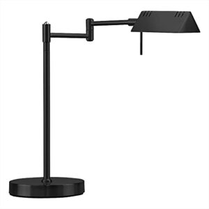 o'bright led pharmacy table lamp, full range dimming, 12w led, 360 degree swing arms, desk, reading, craft, work lamp, etl tested, black