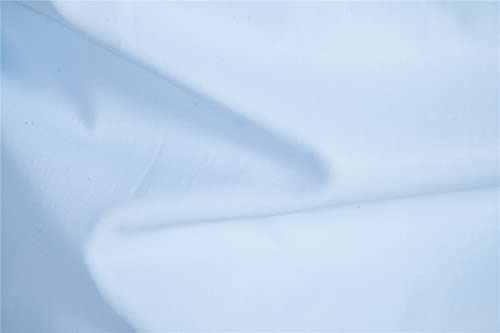 DELCARINO Men's Long Sleeve Button Up Shirts Solid Slim Fit Casual Business Formal Dress Shirt Light Blue Medium