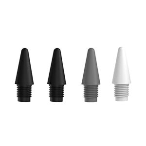 stylus pen tips 4pcs (2 black/1 white/1 gray) (only for anyqoo pencil c6 six colors)