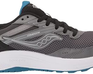 Saucony Men's Cohesion 15 Running Shoe, Charcoal/Topaz, 11