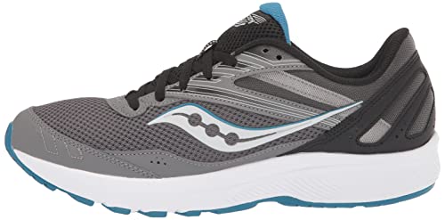 Saucony Men's Cohesion 15 Running Shoe, Charcoal/Topaz, 11