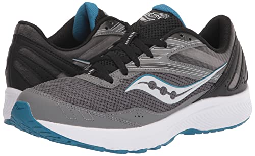 Saucony Men's Cohesion 15 Running Shoe, Charcoal/Topaz, 11