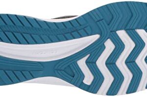 Saucony Men's Cohesion 15 Running Shoe, Charcoal/Topaz, 11