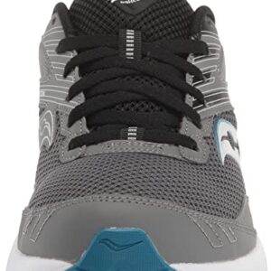 Saucony Men's Cohesion 15 Running Shoe, Charcoal/Topaz, 11