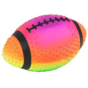 regent practice football neon colored 9inch spiked for gripping control made of soft rubber inflatable football air filled great for the pool or playground pink orange lime blue purple (sjb-9r)