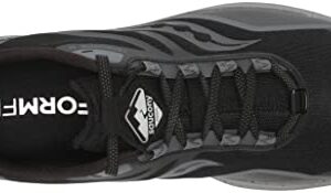 Saucony Men's Core Peregrine 12 Trail Running Shoe, Black/Charcoal, 9.5