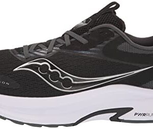 Saucony mens Axon 2 Running Shoe, Black/White, 12 US