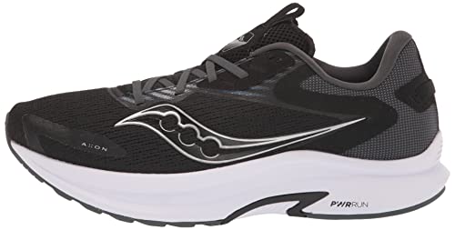 Saucony mens Axon 2 Running Shoe, Black/White, 12 US