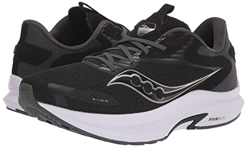 Saucony mens Axon 2 Running Shoe, Black/White, 12 US