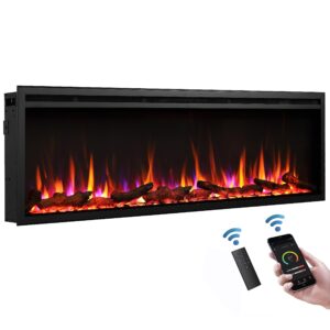 legendflame austin in wall recessed & wall mounted electric fireplace (60")