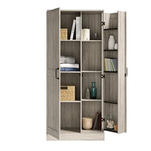 Sauder Miscellaneous Storage Cabinet, L: 32.17" x W: 17.13" x H: 72.09", Spring Maple Finish