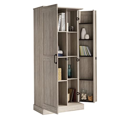 Sauder Miscellaneous Storage Cabinet, L: 32.17" x W: 17.13" x H: 72.09", Spring Maple Finish