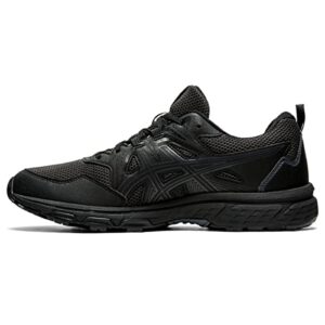asics men's gel-venture 8 running shoes, 12, black/black