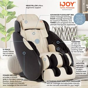 Human Touch iJOY Total Massage FlexGlide Full Body Massage Recliner Chair - Your Home Personal Massager - Targeted Compression Air Cells, Foot Calf Back & Shoulder Relief - 2 Year Warranty - Espresso