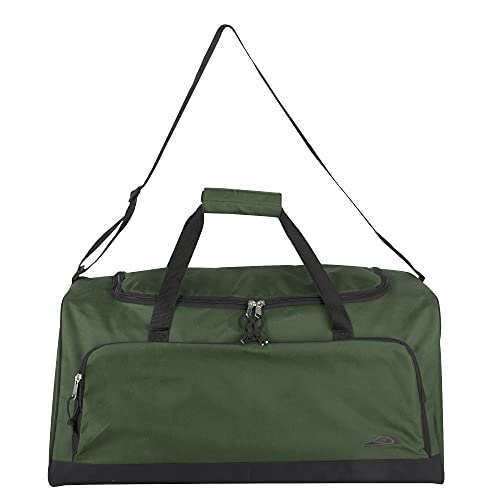 Lightweight Canvas Duffle Bags for Men & Women For Traveling, the Gym, and as Sports Equipment Bag/Organizer (Green)