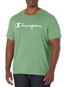 champion t, 100% cotton shirt for men, lightweight tee, multiple graphics, native fern green-y08254, small