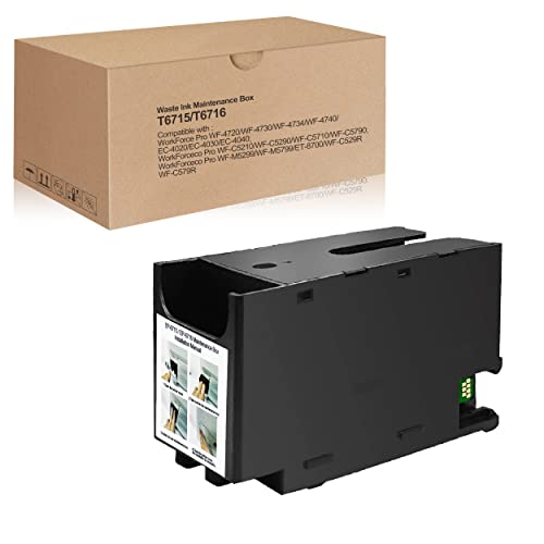 Aomya Remanufactured T6715 T6716 Ink Maintenance Box Compatible with Workforce Pro WF-4720 WF-4730 WF-4740 WF-3820 WF-4820 WF-4830 ET-8700 WF-4734 WF-C5790 WF-M5799 WF-C5710 EC-4020 Printer