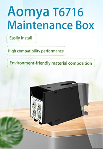 Aomya Remanufactured T6715 T6716 Ink Maintenance Box Compatible with Workforce Pro WF-4720 WF-4730 WF-4740 WF-3820 WF-4820 WF-4830 ET-8700 WF-4734 WF-C5790 WF-M5799 WF-C5710 EC-4020 Printer