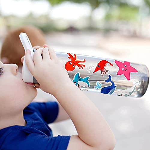 100 Cute Animal Stickers for Water Bottles EL NIDO Waterproof Aesthetic Animal Stickers for Kids Teens Girls and boy, Vinyl Farm Sea Zoo Safari Animal Perfect for Laptop Scrapbooking Stickers, Animal Sticker Pack Christmas Stocking Stuffers