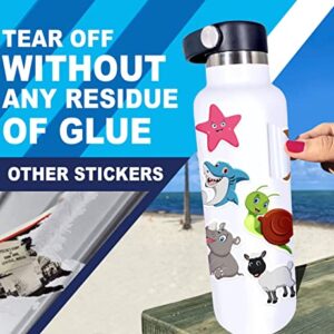 100 Cute Animal Stickers for Water Bottles EL NIDO Waterproof Aesthetic Animal Stickers for Kids Teens Girls and boy, Vinyl Farm Sea Zoo Safari Animal Perfect for Laptop Scrapbooking Stickers, Animal Sticker Pack Christmas Stocking Stuffers