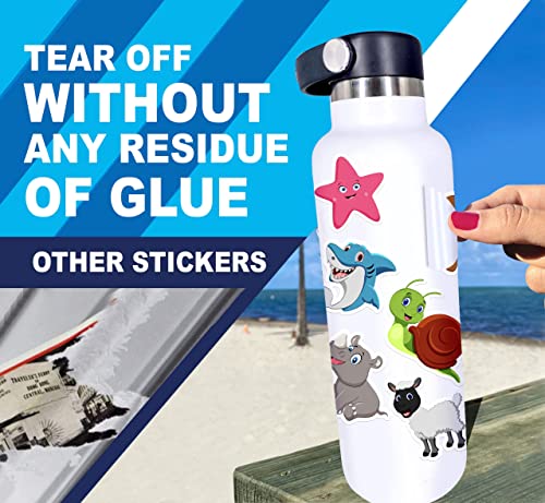 100 Cute Animal Stickers for Water Bottles EL NIDO Waterproof Aesthetic Animal Stickers for Kids Teens Girls and boy, Vinyl Farm Sea Zoo Safari Animal Perfect for Laptop Scrapbooking Stickers, Animal Sticker Pack Christmas Stocking Stuffers