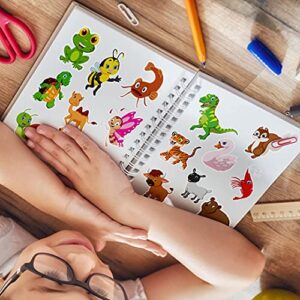 100 Cute Animal Stickers for Water Bottles EL NIDO Waterproof Aesthetic Animal Stickers for Kids Teens Girls and boy, Vinyl Farm Sea Zoo Safari Animal Perfect for Laptop Scrapbooking Stickers, Animal Sticker Pack Christmas Stocking Stuffers