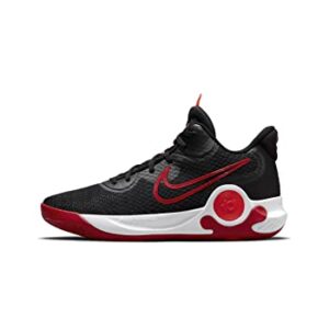 Nike Men's KD Trey 5 IX Basketball CW3400-001 Sneakers, Black/White/Bright Crimson/University Red, 10