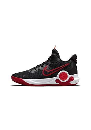 Nike Men's KD Trey 5 IX Basketball CW3400-001 Sneakers, Black/White/Bright Crimson/University Red, 10