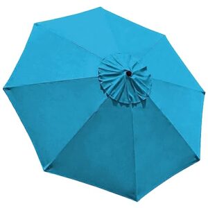 eliteshade 9ft patio umbrella market table outdoor deck umbrella replacement canopy cover(canopy only)(sky blue-35)