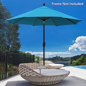 EliteShade 9ft Patio Umbrella Market Table Outdoor Deck Umbrella Replacement Canopy Cover(Canopy Only)(Sky Blue-35)