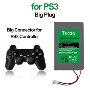 Tectra LIP1359 Battery Compatible with Sony Playstation 3 PS3 Dualshock 3 Wireless Controller CECHZC2E, CECHZC2U with USB Charging Cable
