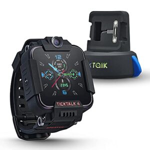 ticktalk 4 kids smartwatch with power base bundle (black watch on at&t's network)