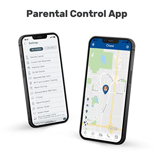 TickTalk 4 Kids Smartwatch with Power Base Bundle (Black Watch On T-Mobile's Network)