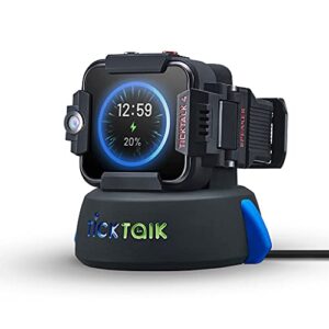 TickTalk 4 Kids Smartwatch with Power Base Bundle (Black Watch On T-Mobile's Network)