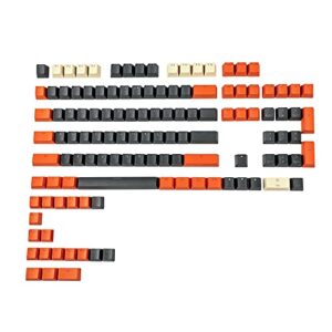 carbon miami pbt double shot shine through ansi backlit keycaps for mx mechanical keyboard melody 96 kbd75 68 61 87 104 keychron(only keycap) (reversed carbon)
