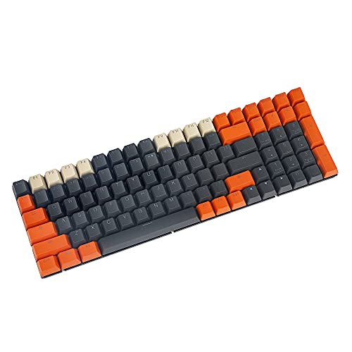 Carbon Miami PBT Double Shot Shine Through ANSI Backlit Keycaps for MX Mechanical Keyboard Melody 96 KBD75 68 61 87 104 Keychron(Only Keycap) (Reversed Carbon)