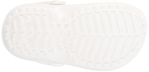 Crocs Kids' Classic Lined Clog | Slippers, White, 11 Little Kid