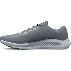 under armour men's charged pursuit 3 running shoe, mod gray (104)/black, 10.5