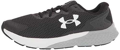 Under Armour Men's Charged Rogue 3 Road Running Shoe, Black (002)/White, 15