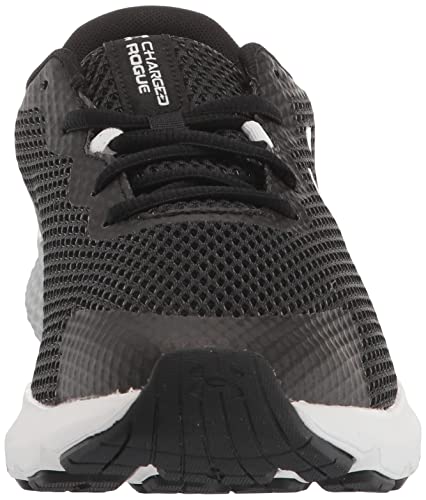 Under Armour Men's Charged Rogue 3 Road Running Shoe, Black (002)/White, 15