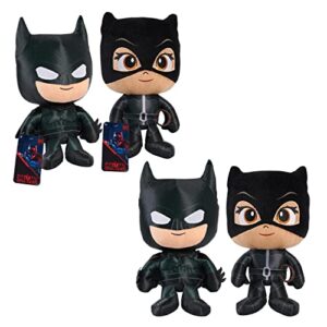 batman the and selina kyle 11-inch small plush toys 2-pack, the movie, kids toys for ages 3 up, amazon exclusive