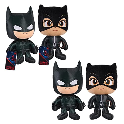 BATMAN The and Selina Kyle 11-Inch Small Plush Toys 2-Pack, The Movie, Kids Toys for Ages 3 Up, Amazon Exclusive