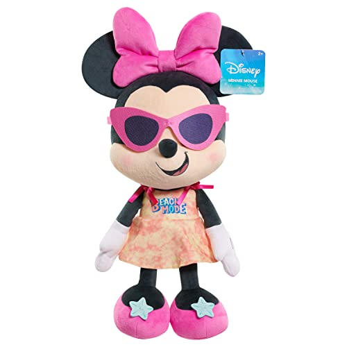 Disney Street Beach Large Plush Minnie Mouse, 19-Inch Stuffed Animal, Officially Licensed Kids Toys for Ages 2 Up, Amazon Exclusive