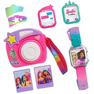 barbie photo filter play camera and play smart watch set with lights and sounds, kids toys for ages 3 up, gifts and presents by just play