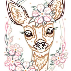 Ravensburger CreArt Delightful Deer Paint by Numbers Kit for Kids - Painting Arts and Crafts for Ages 7 and Up