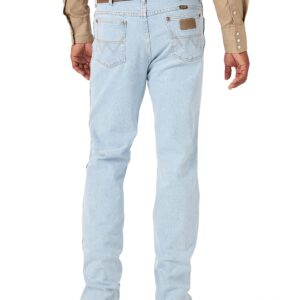 Wrangler mens Cowboy Cut Active Flex Slim Fit Jeans, Bleach, 40W x 30L US