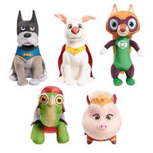 dc super-pets small plush 5-piece set stuffed animals, kids toys for ages 3 up, amazon exclusive
